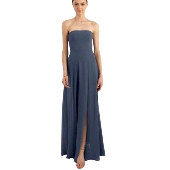 Jenny Yoo Essie‎ Gown in Blue Luxe Size 8 - Picture 1 of 10